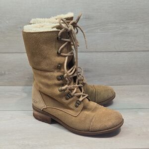 UGG Australia Women's Lace-Up Tan Military Style Boots Shoes Sz 7